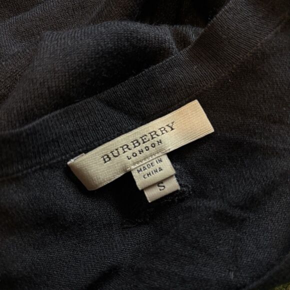 Burberry Womens Short Sleeve Cotton Black Short Sleeve Shirt Size Womens Small - Picture 2 of 7